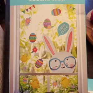 Easter Bunny Rabbit Chick Carrot Eggs Window Cling Decals